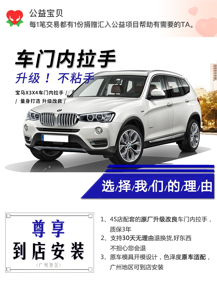 Suitable for Bmw X3 Door Inner Handle Bmw X3 X4 Bmw X4 Door Inner Handle Armrest Inner Handle