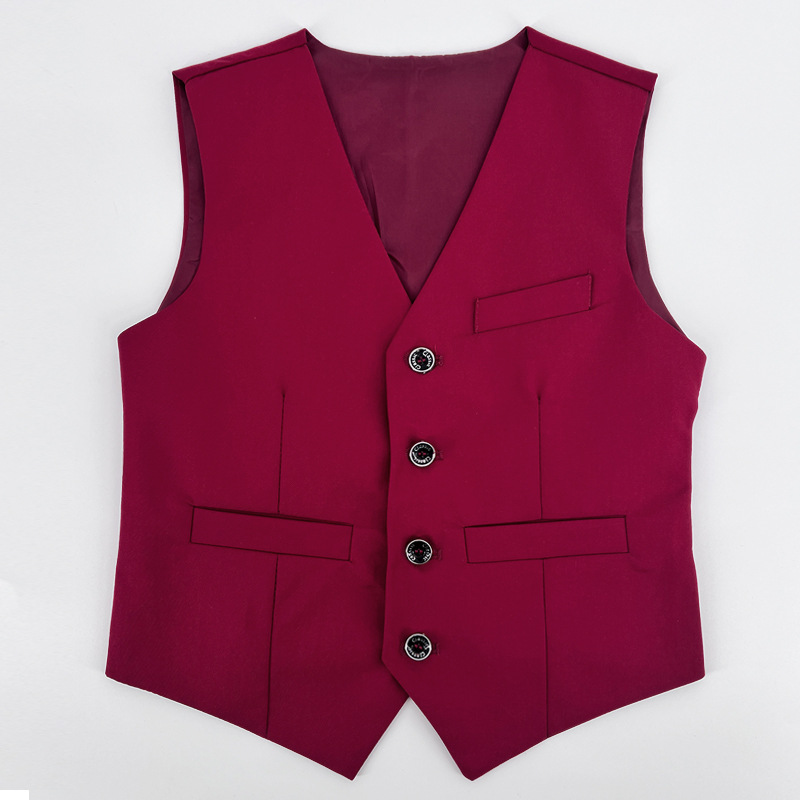 Chaleco de traje negro para niños vestido de niña de flores ropa de rendimiento estilo de moda británica Chaleco de color sólido entrega de una pieza