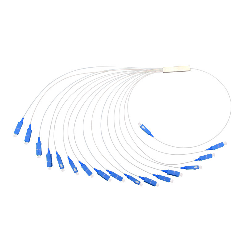 1分16 SC/UPC PLC光纤微分分路器 0.9mm 钢管式  1米