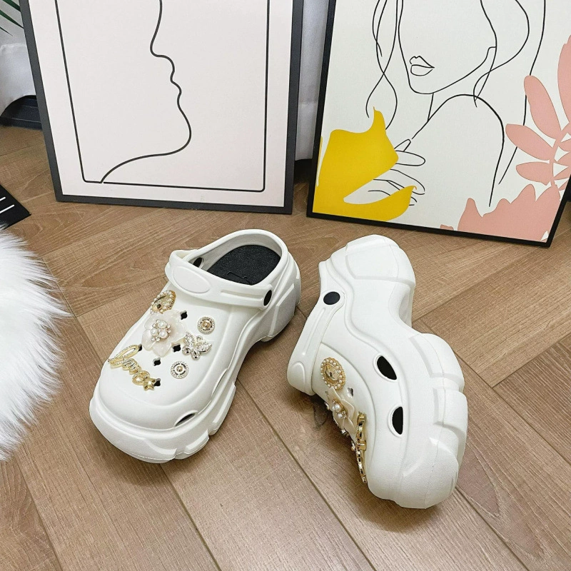 Пляжная камелия пещерная обувь женская летняя толстая подошва нескользящая женская внешняя одежда женская Ева холодные тапочки женская летняя оптом