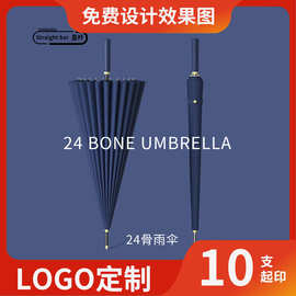 24骨雨伞 长柄伞大号直杆伞复古礼品印字广告伞商务男士上虞雨伞