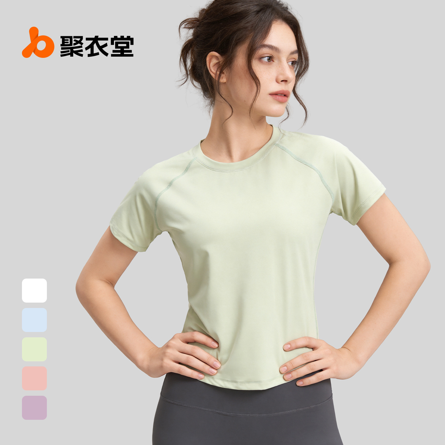 Juyitang casual malla suelta empalme transpirable camiseta de manga corta delgada image 3