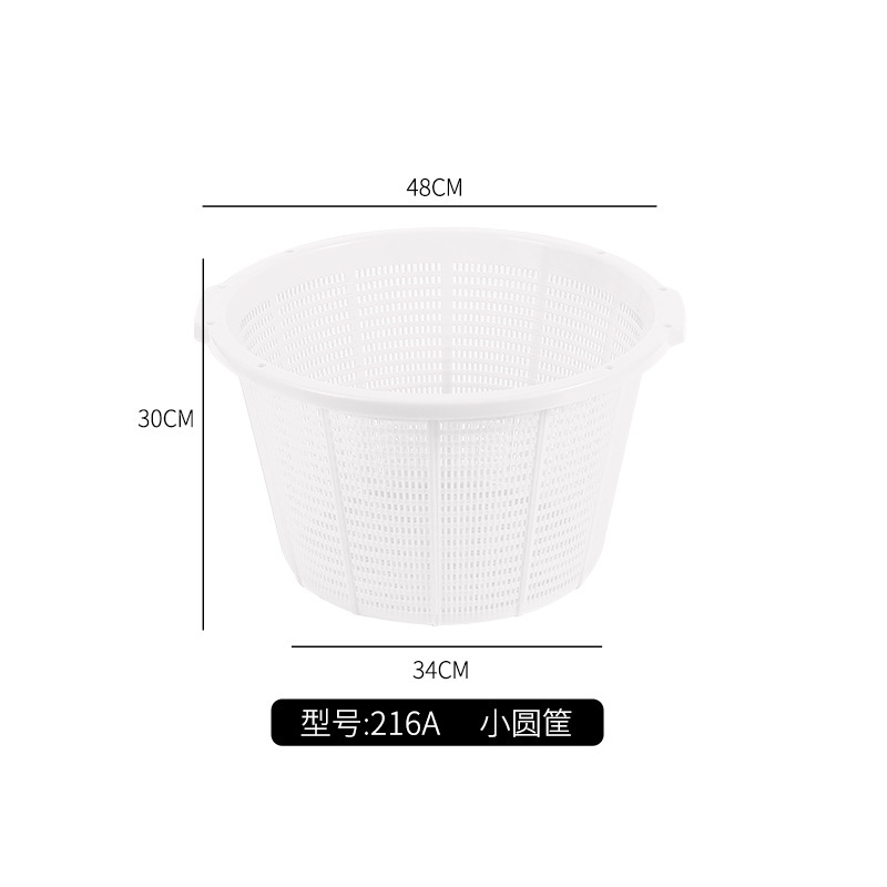 Cesta de transporte de frutas y verduras acuáticas redondeada de sandía de plástico gruesa y ampliación de la cesta de verduras de doble oreja recolección marco de almacenamiento