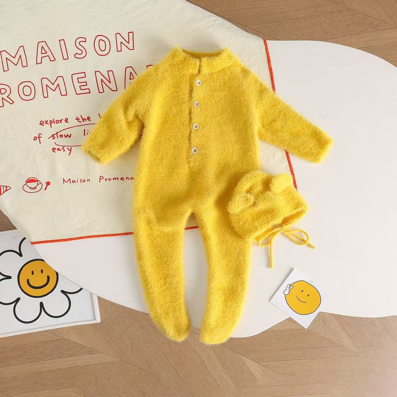 Yellow bear leggings jumpsuit