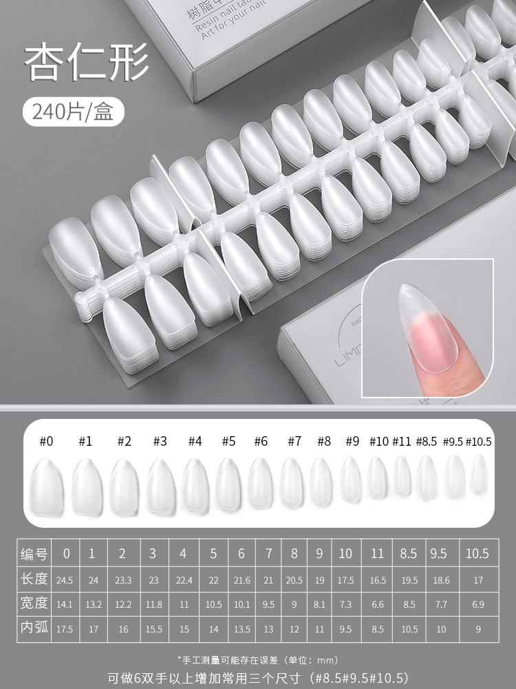 En forma de almendra