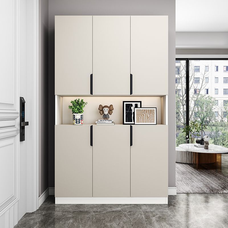 Solid Wood Entry Shoe Cabinet, Shoe Changing Stool, Home Door Wall-Mounted Multi-Functional Entrance Cabinet Storage Balcony Storage Cabinet