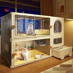 全景阳台养猫柜别墅带猫窝厕所一体家用室内超大空间一室一厅一卫