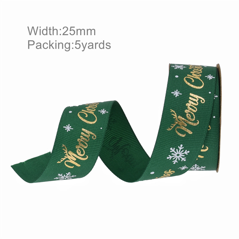 16 transfronteriza AliExpress cinta de Navidad cinta impresa embalaje de regalo Navidad cinta decorativa 5 yardas en stock