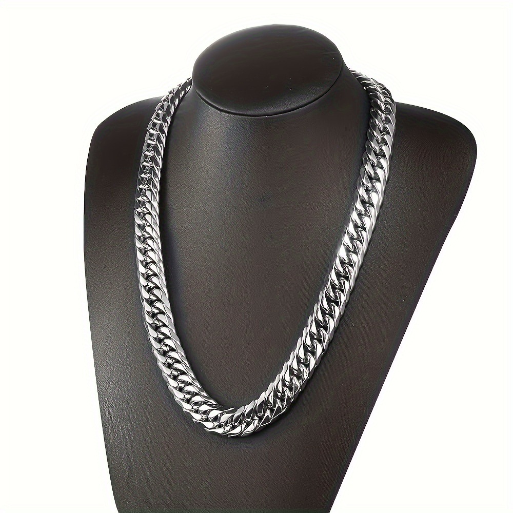 跨境欧美不锈钢项链 钛钢男士粗项链 不褪色饰品批发可以水洗