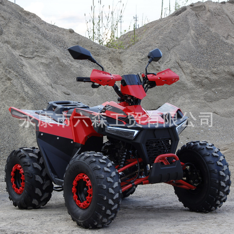 Cross-Border All-Terrain Four-Wheel Off-Road Beach Motorcycle Atv125-150Cc Xiaoba Long Fuel-Powered Electric Vehicle for Children and Adults