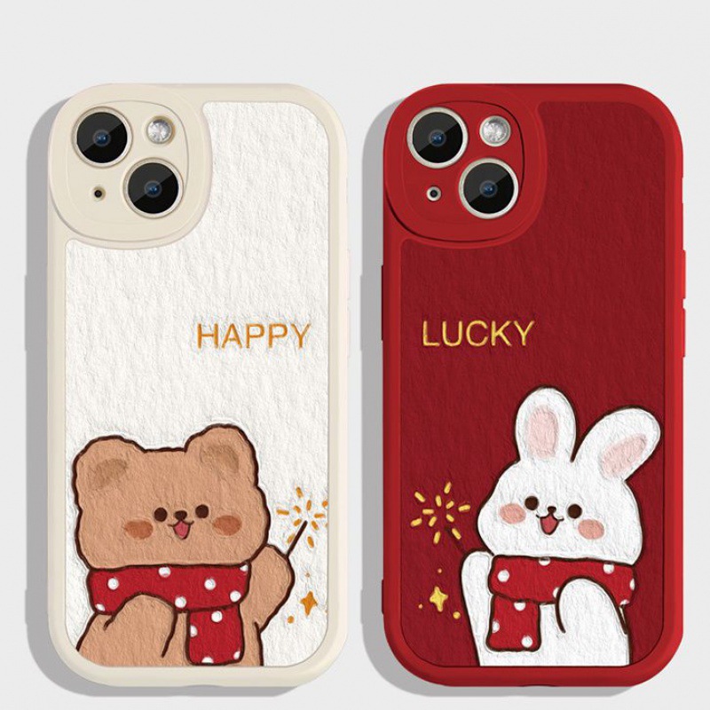 新年烟火红色喜庆iPhone15promax苹果14适用小米13新款12情侣手机