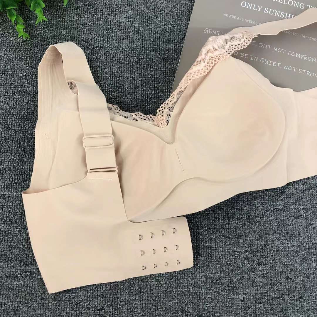 Nueva taza de látex sin marcas de alta calidad, chaleco de dama sin anillo de acero, bra de yoga, ropa interior deportiva, mujer al por mayor