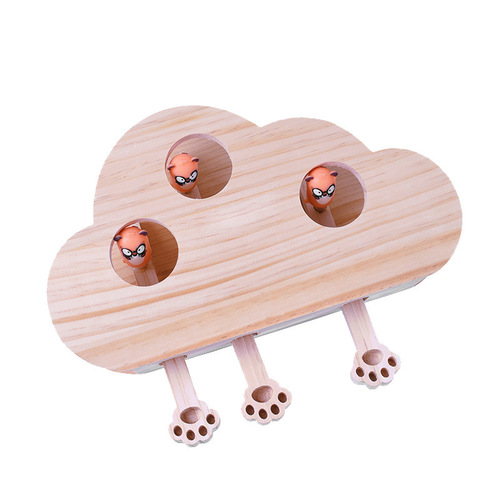 Meow Fairy cat supplies funny cat toys solid wood whack-a-mole cat toys funny cat sticks cat daily necessities