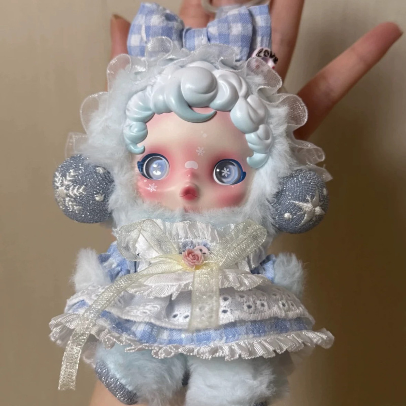 泡泡玛特SKULLPANDA搪胶毛绒公仔娃衣服光织园系列SP搪胶娃衣着替|undefined