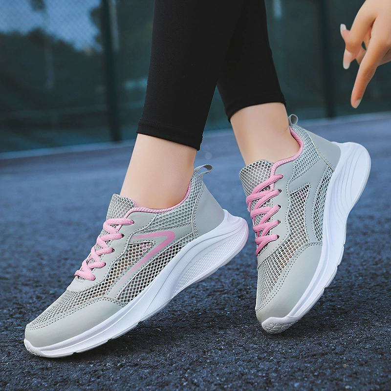 Трансграничная повседневная обувь больших размеров, спортивная легкая Летающая тканая женская обувь, модные дышащие женские кроссовки на шнуровке