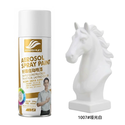 Avtomobil boya qələmləri, Haoshun Gold Color Self-Applied Spray - 1007-matte-white