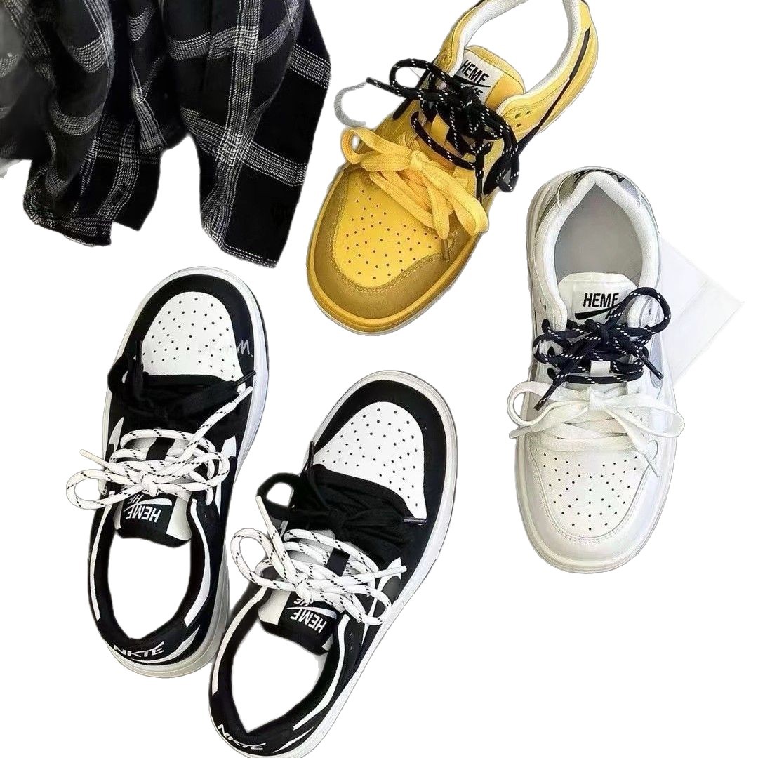 2025 Spring New Popular High-End Comfortable Thick-Soled White Sneakers For Women, Height-Increasing Platform Versatile_voghion.com