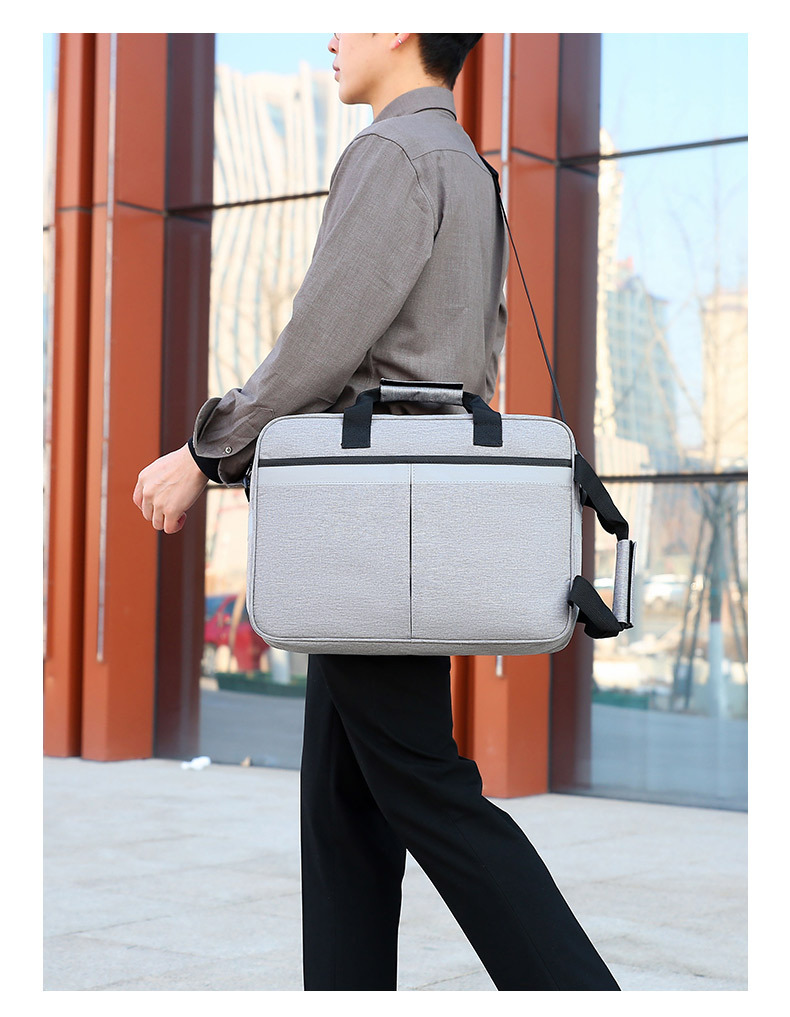 New men's briefcase, computer handbag, large-capacity single-shoulder crossbody bag, business laptop bag, 16 inches undefined