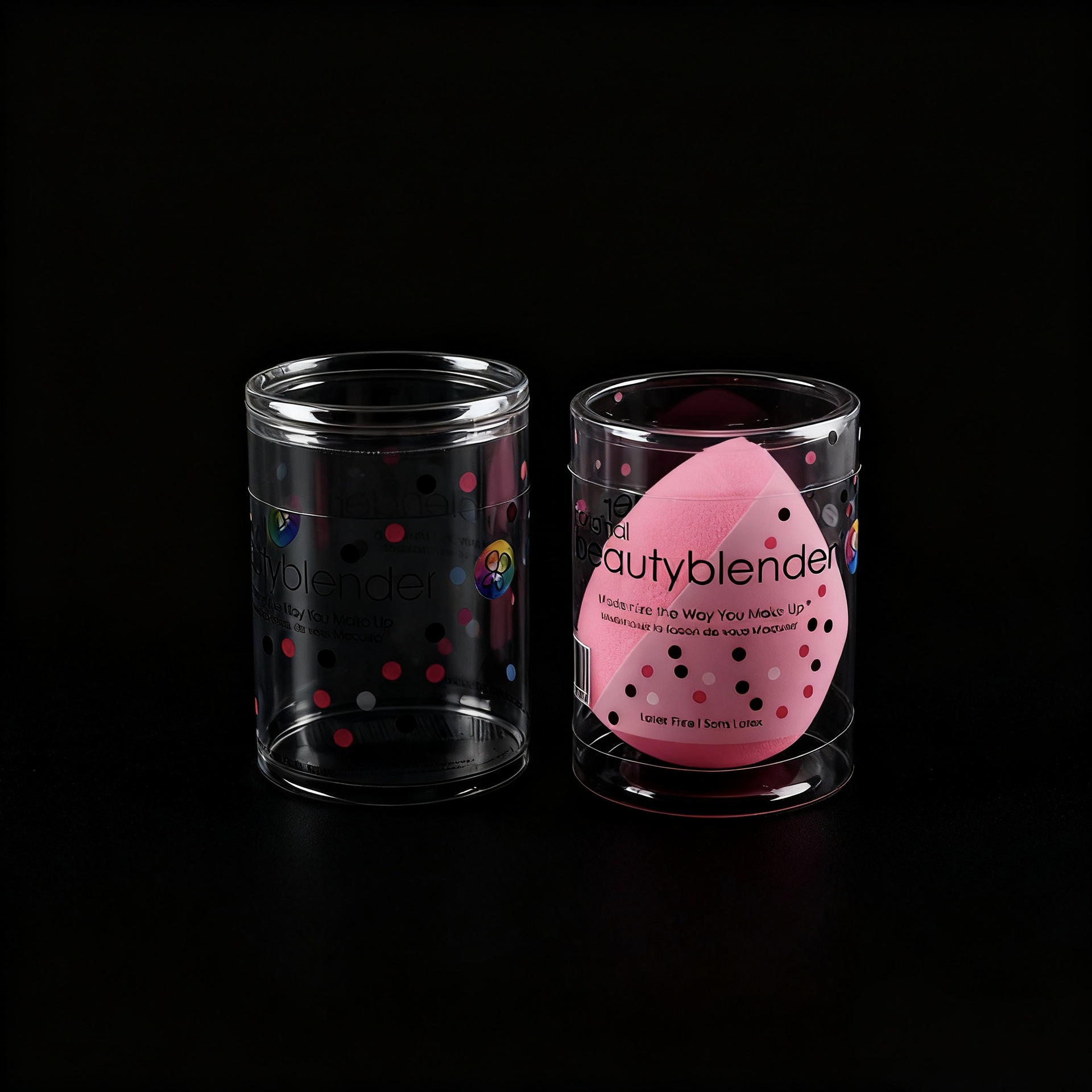 pvc卷边吸塑盖塑料粉扑圆筒盒pvc包装和美妆蛋透明食品级PET盒子