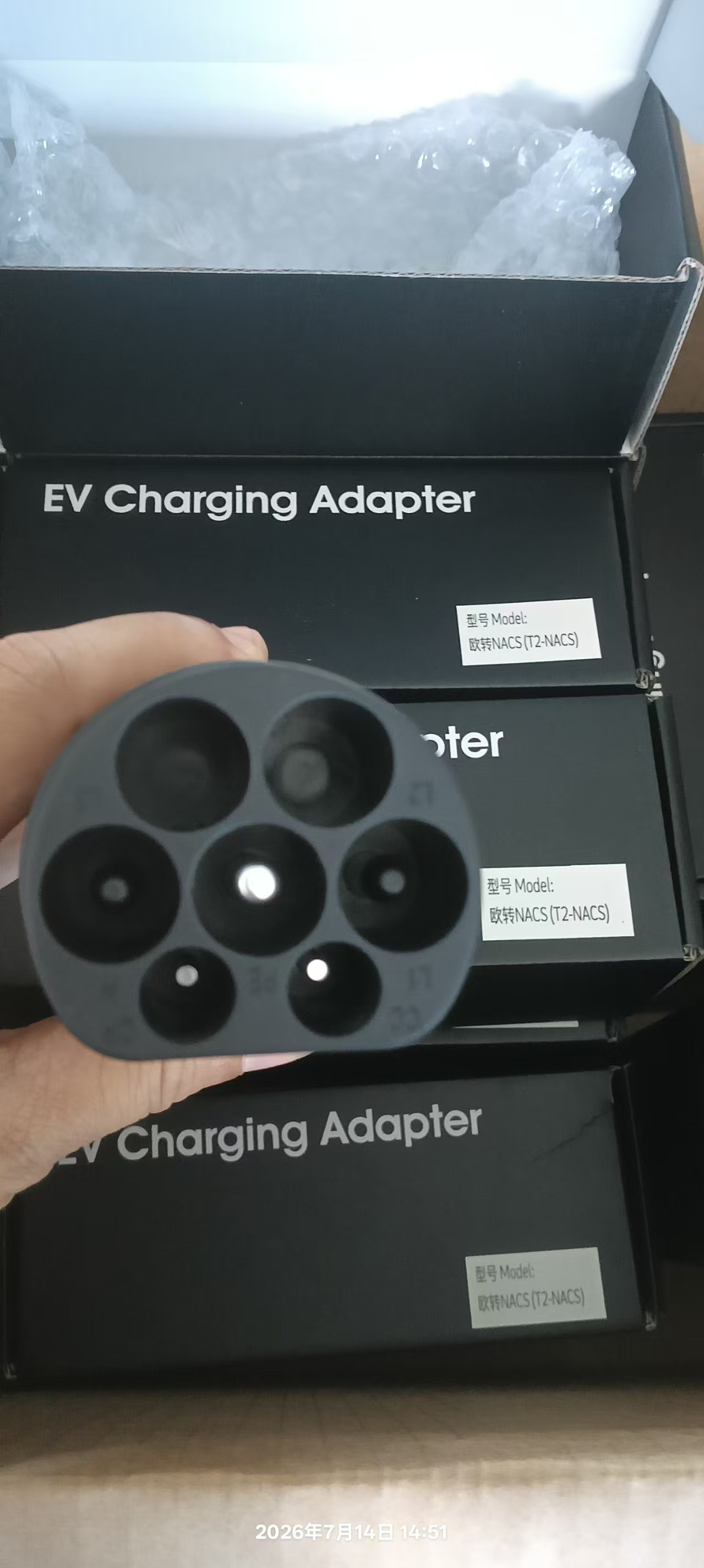 New energy electric vehicle Tesla adapter TYPE2 to NACS converter TESLA car charging converter