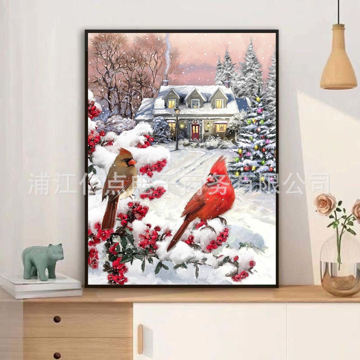 Nueva pintura de diamante 5D transfronteriza con marco DIY hecho a mano pegajoso diamante pintura sala de estar pintura decorativa punto diamante pintura fábrica al por mayor