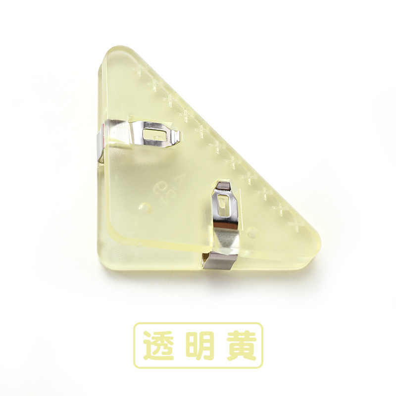 かわいいカラープラスチック三角クリップ学生クリップ文房具本の本の角保護クリップ三角ppクリップチケットクリップ|undefined