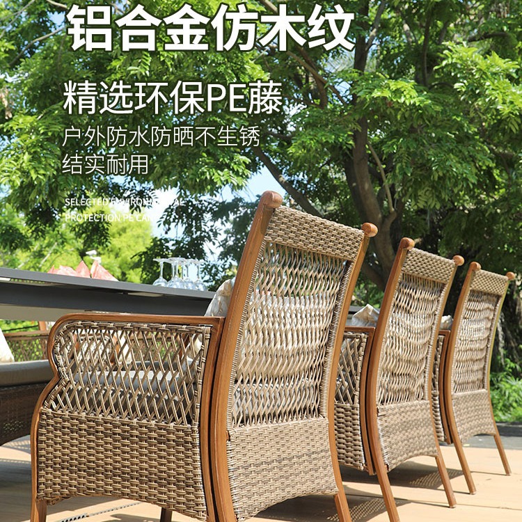 Садовый обеденный набор из ротанга Oude Outdoor TC-RL6502