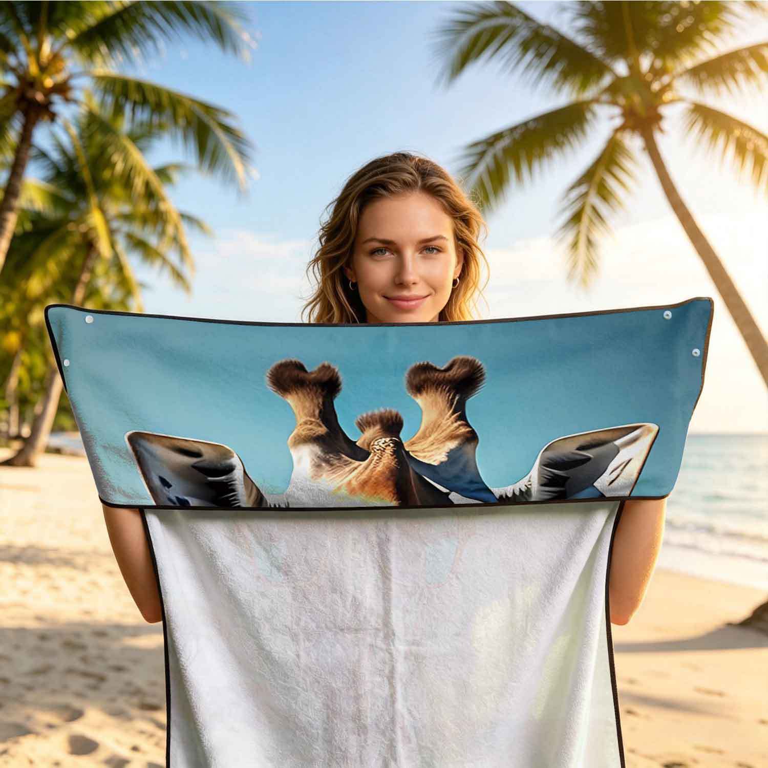 2-piece dual-use car seat cover, ultra-fine fiber, can be used as a beach towel, printed car protective seat cover 13