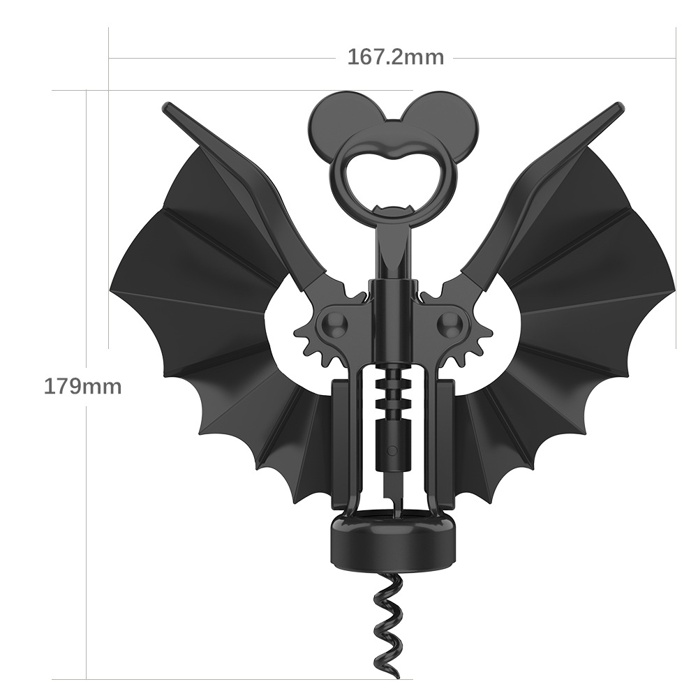 Neuer 2-in-1-weinflaschen Öffner Fledermaus Flaschen Öffner Kreativer Flaschen Öffner Zink Legierung Mit Doppeltem Verwendung Zweck Bierflaschen Öffner display picture 6