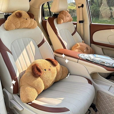 Headrest: Pillow Creative Plush Car Seat