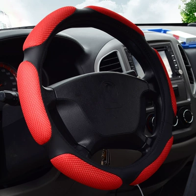 and Non-Slip, Steering wheel cover - flame-red-breathable-and-anti-slip-universal-for-all-seasons-38cm