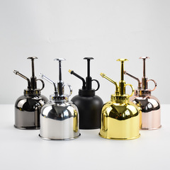 跨境不鏽鋼噴水壺植物花卉噴壺手壓噴壺園藝不鏽鋼澆花壺噴霧壺