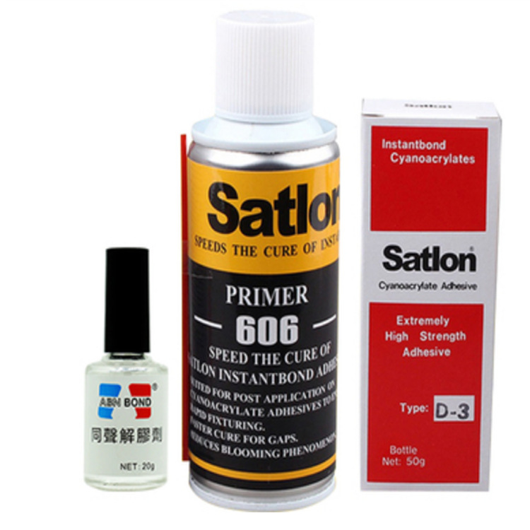 协达温升胶水satlon D-3胶水606固化剂点胶剂 D3+606+解胶剂