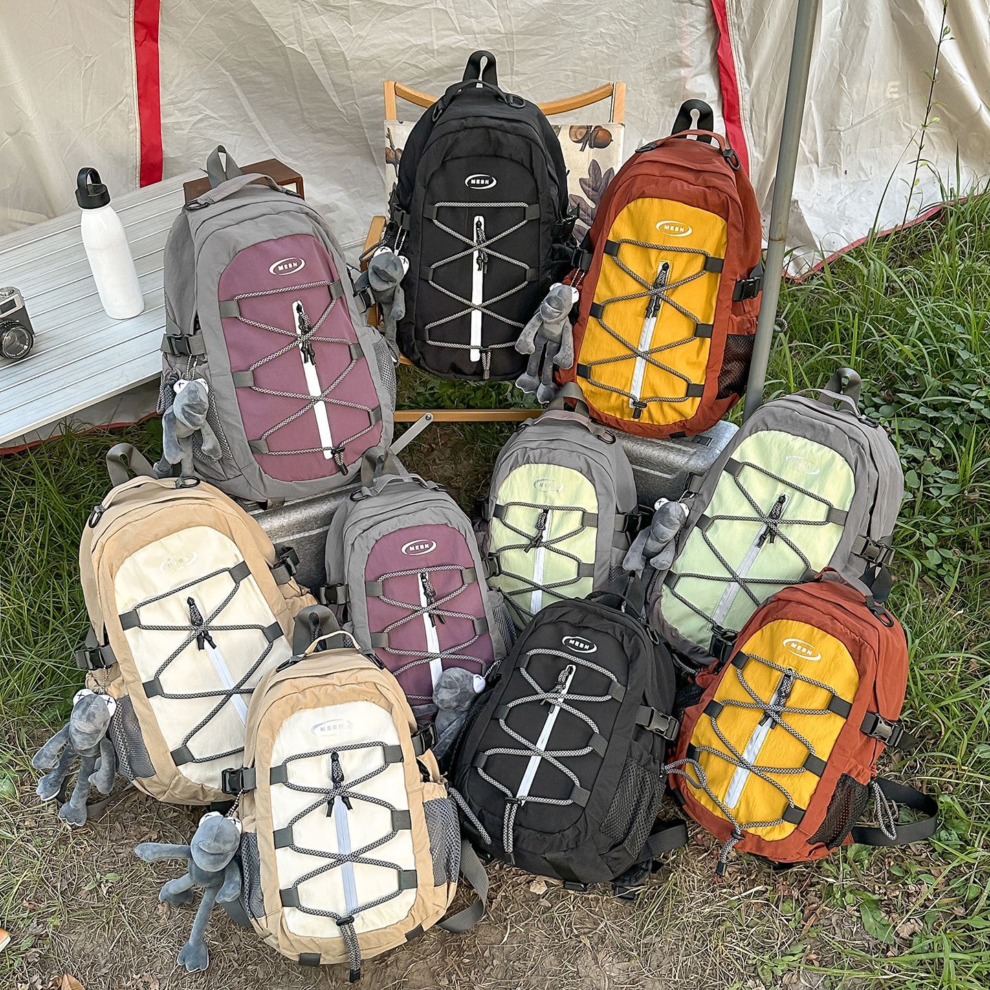Mochila de Senderismo y Montañismo de Nylon, Transpirable, para Deportes al Aire Libre
