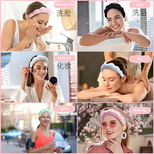 Amazon cross-border terry cloth high skull twist headband European and American women's face wash and spa headband hair accessories