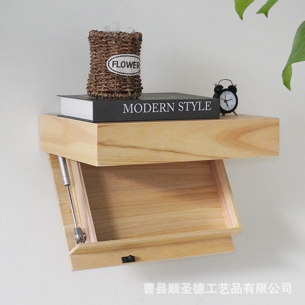 Ready-Made Wooden Wall-Mounted Storage Rack, Collectible Wooden Box, Multi-Purpose Household Organizer for Living Room and Bedroom