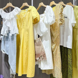 Brand Discount Women's Clothing Clearance Irregular Ruffle Short-Sleeve T-Shirt Fairy Chiffon Mesh Tie Top Women Summer