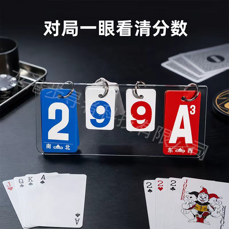 Cross-border acrylic Guandan folding score counter, flip scoreboard, timing device for exams, knowledge competition, office counter