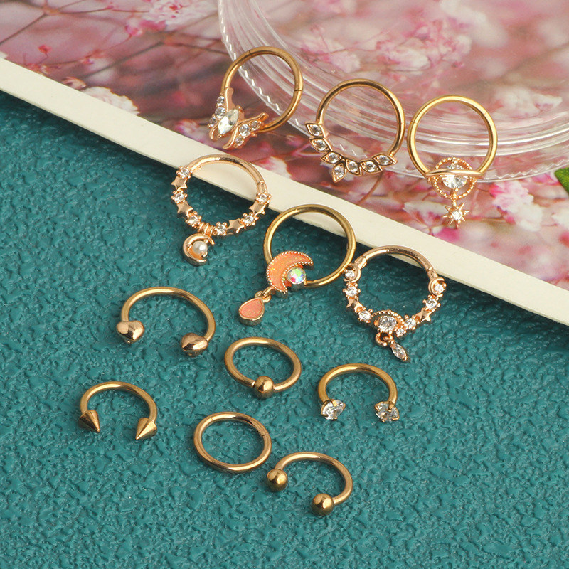 Labret piercing jewelry detail image