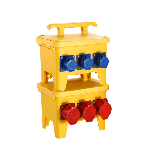 Outdoor waterproof portable industrial socket box distribution box single three-phase 380V power supply inspection box switch box