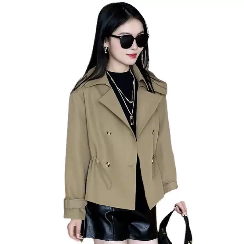 Куртка, модная облегающая ранец, термобелье, trench coat, западный стиль, коллекция 2023 года, осень, для подростков