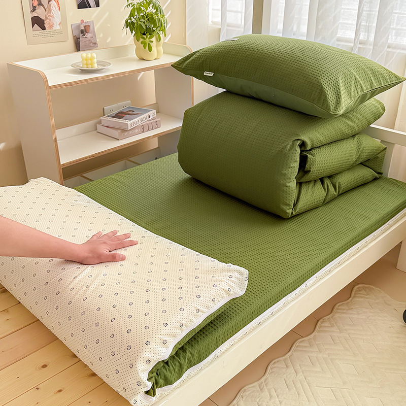 Funda de edredón de gofres de algodón de verano pieza única 150x200x230 edredón simple simple 2025 nueva funda de edredón