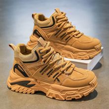男鞋2025新款秋季休闲潮牌百搭厚底增高男士登山马丁运动老爹潮鞋