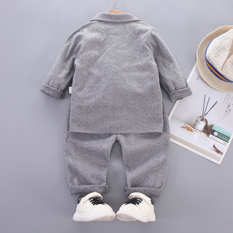 Abito da bambino, cravatta da ragazzo, abito da uomo, pantaloni a maniche lunghe autunnali e invernali, set da quattro pezzi_voghion.com