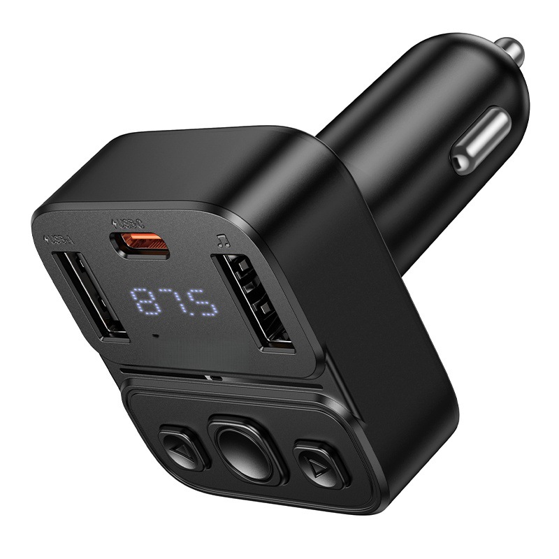 E87 Delta 35W (1A1C) Car Bluetooth Fm Transmitter Bluetooth 5.4 Supports USB Flash Drive Playback