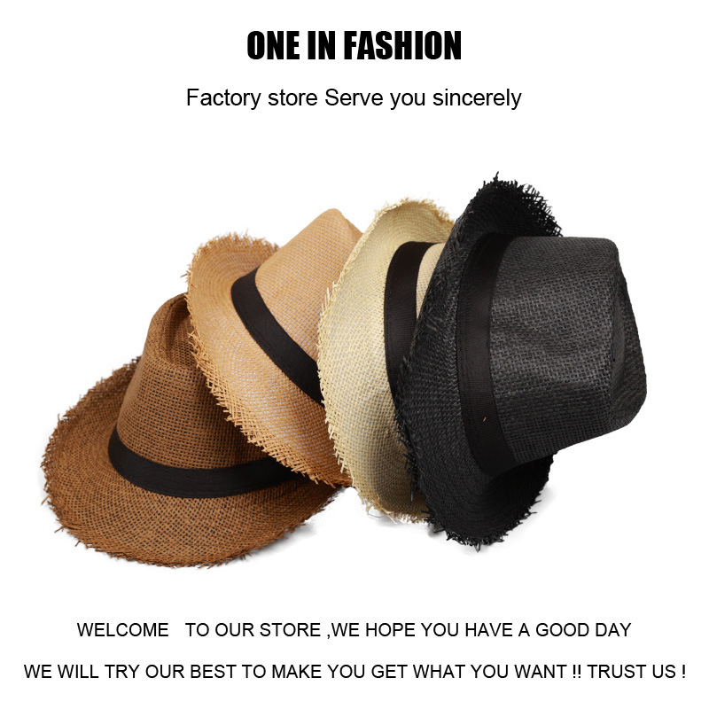 Beach Hat Parent Child Style Paper Straw Printed Hat Sunshade Summer And Autumn Sun Hat Outdoor Beach Straw Hat British Hat_voghion.com