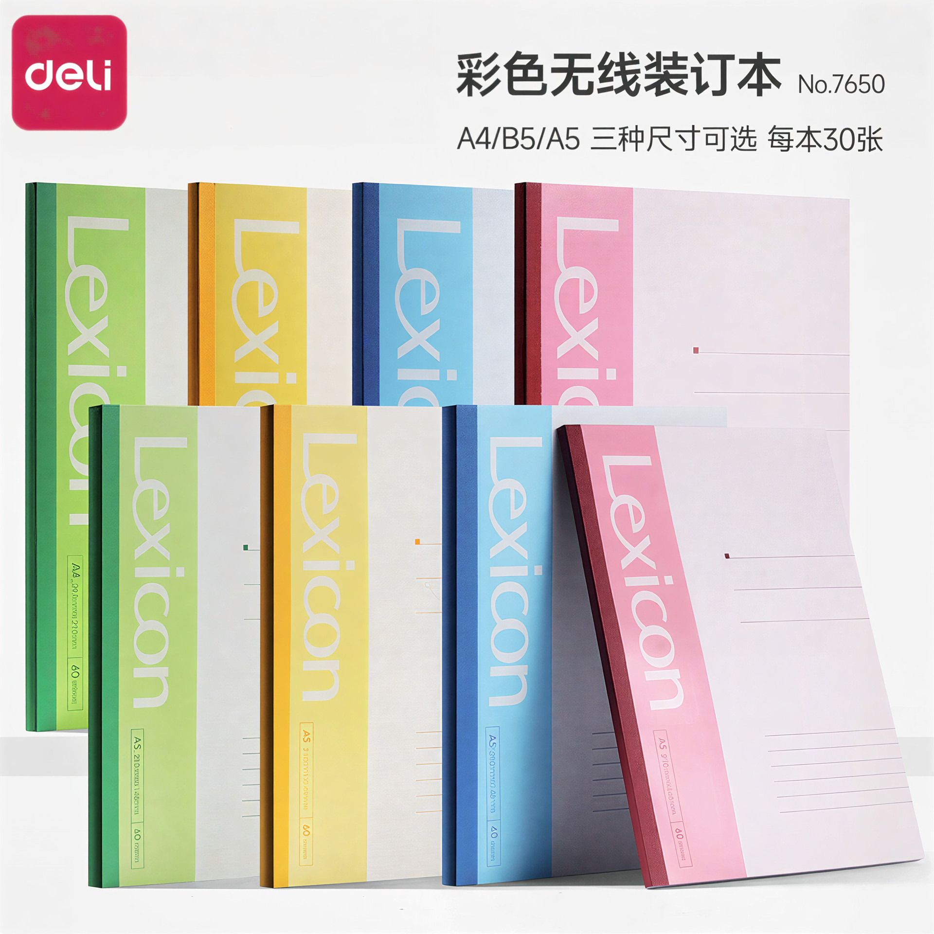Deli 7650 Business Office Notebook A5 Memo Pad Desktop Notepad Softcover Notebook for Office Use