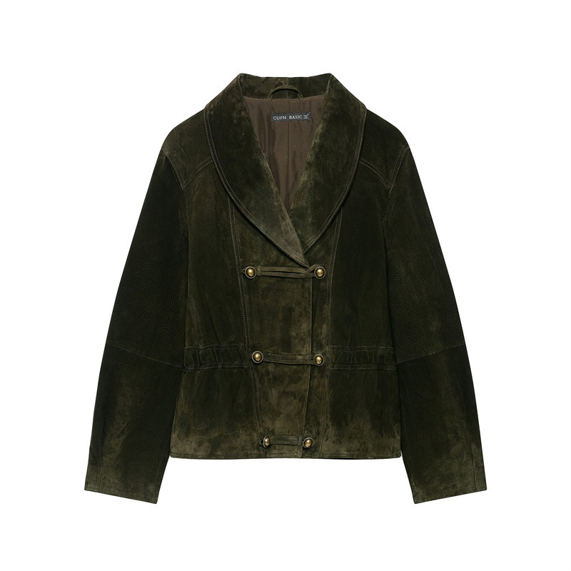 Foreign trade 2026 autumn new European and American style women's fashion elegant knotted jacket 6318251 Foreign trade 2026 autumn new European and American style women's fashion elegant knotted jacket 6318251