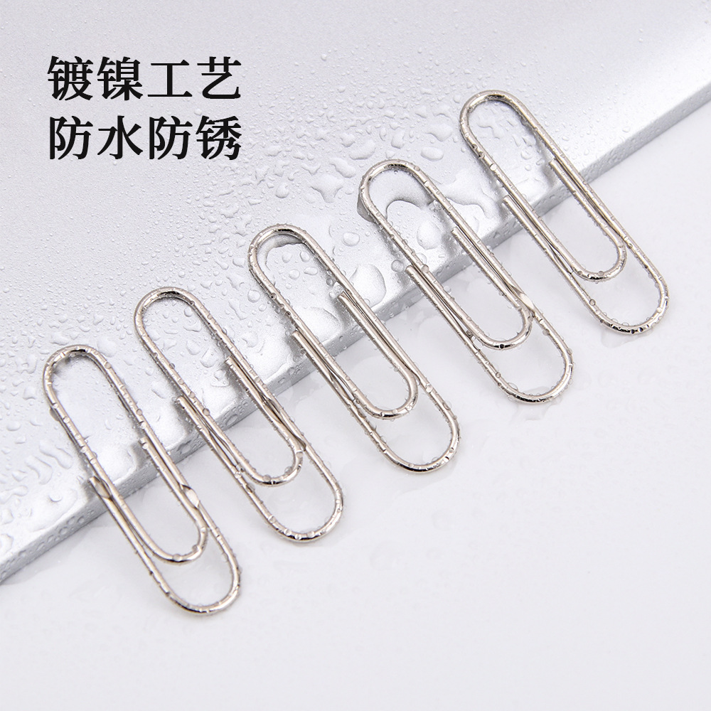 Creativo níquel chapado clips 150 cartuchos de 29mm para suministros de oficina pequeños pines níquel chapado clips al por mayor