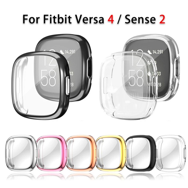 Suitable for Fitbit Versa4 Watch Case Fitbit Sense2 Electroplated Tpu All-Inclusive Protective Case
